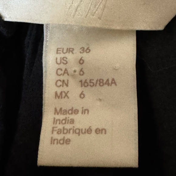 A-64 H&M Black‎ & Orange Embroidered Long Sleeve Pullover Blouse Size 6 - Picture 13 of 14